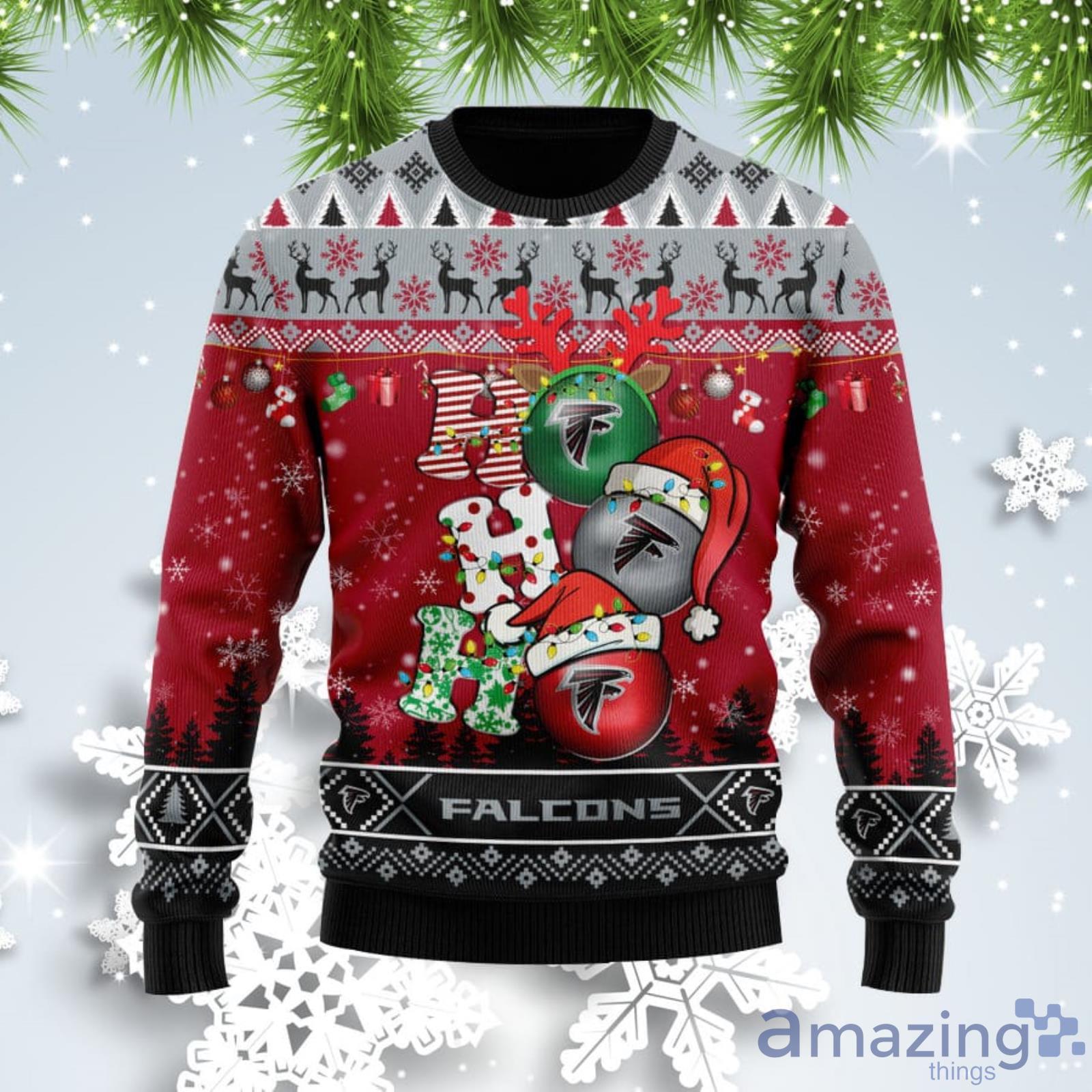 Ho Ho Ho Falcons Fans Funny Gift Ugly Christmas Sweater Product Photo 1