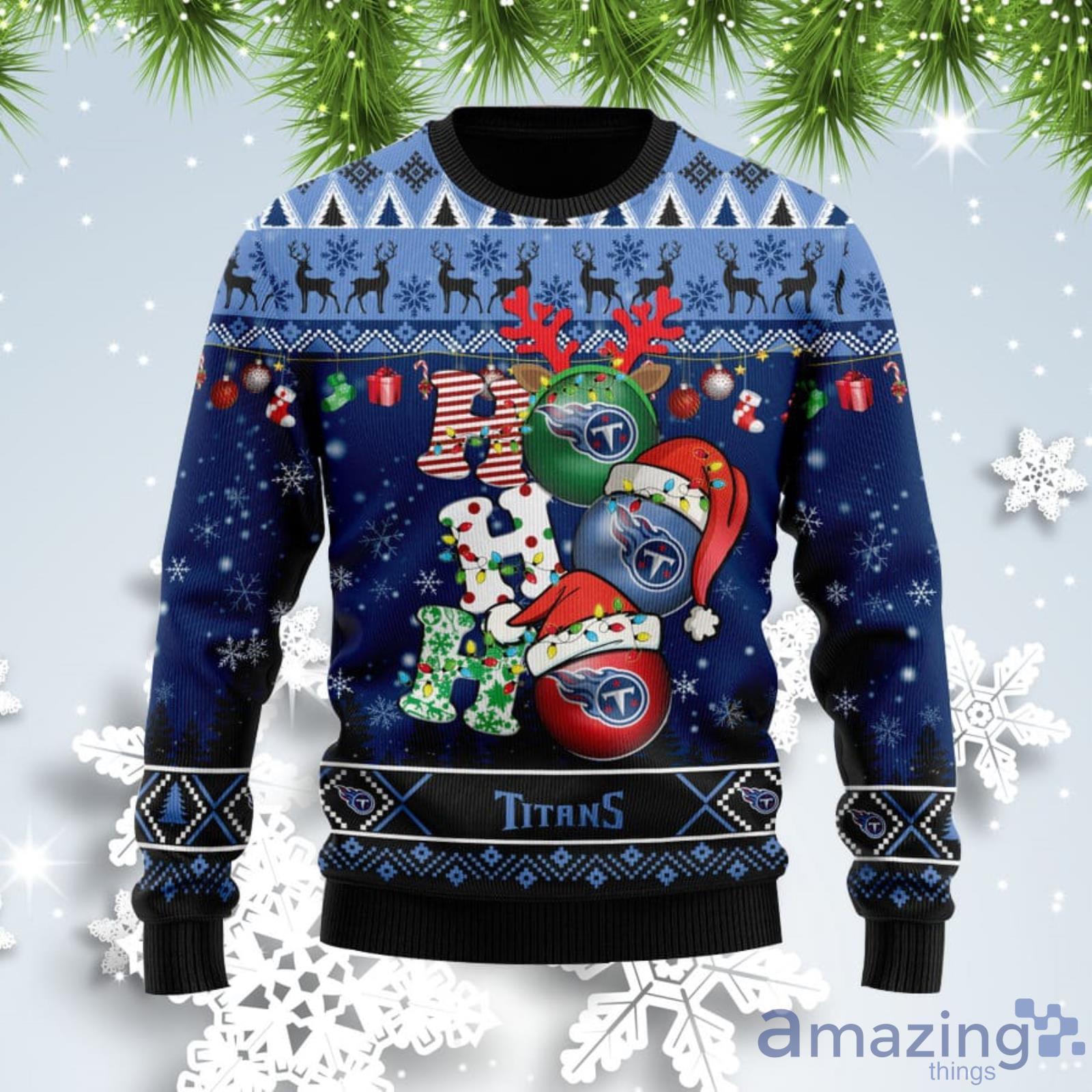 Ho Ho Ho Titans Fans Funny Gift Ugly Christmas Sweater Product Photo 1