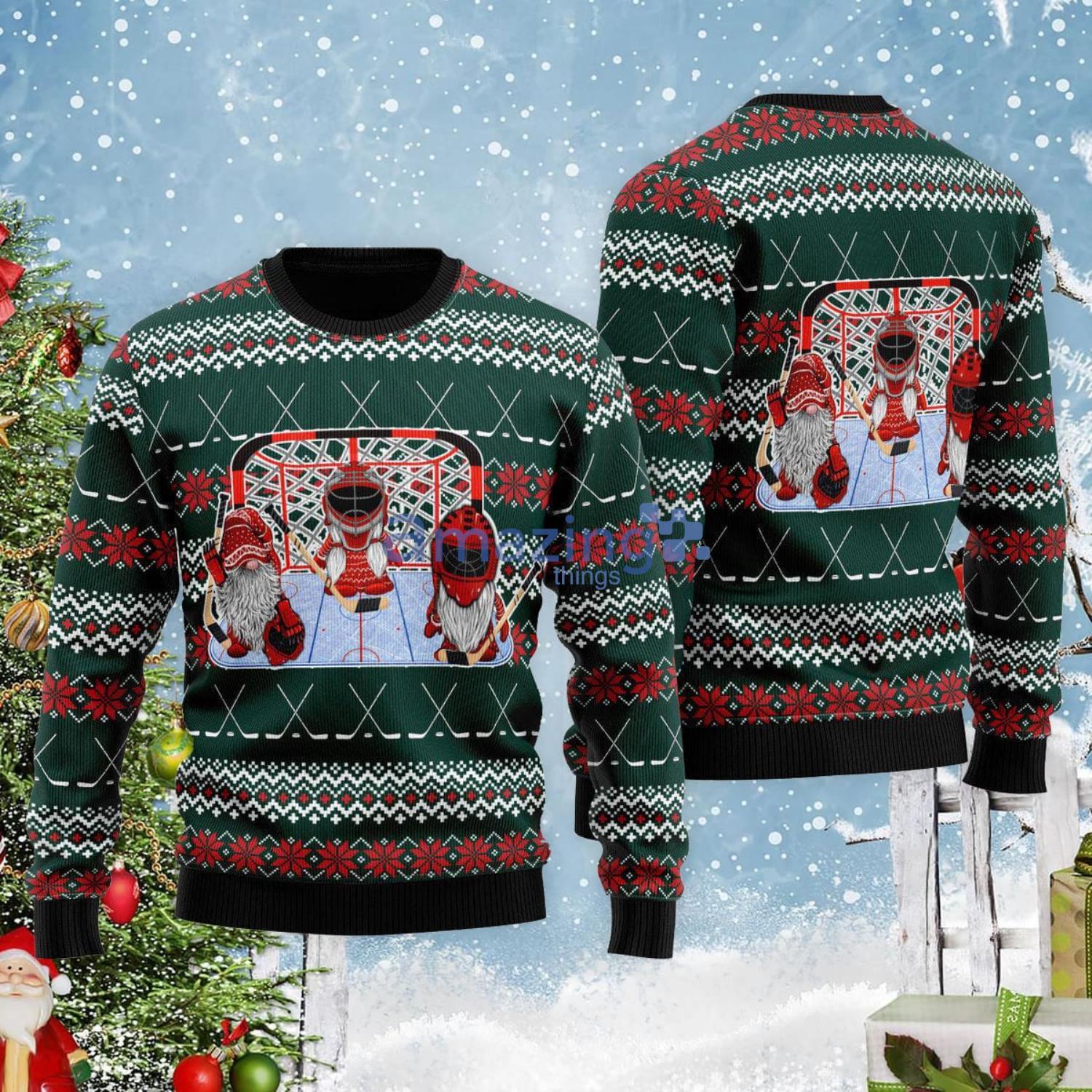 Hockey Gomies Christmas Gift Ugly Christmas Sweater Product Photo 1