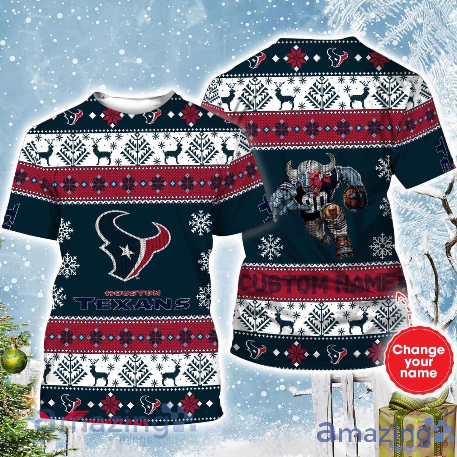 Houston Texans Nfl Personalized Name All Over Printed 3D Shirt For Fans image Houston Texans Nfl Personalized Name All Over Printed 3D Shirt For Fans Product Photo 2