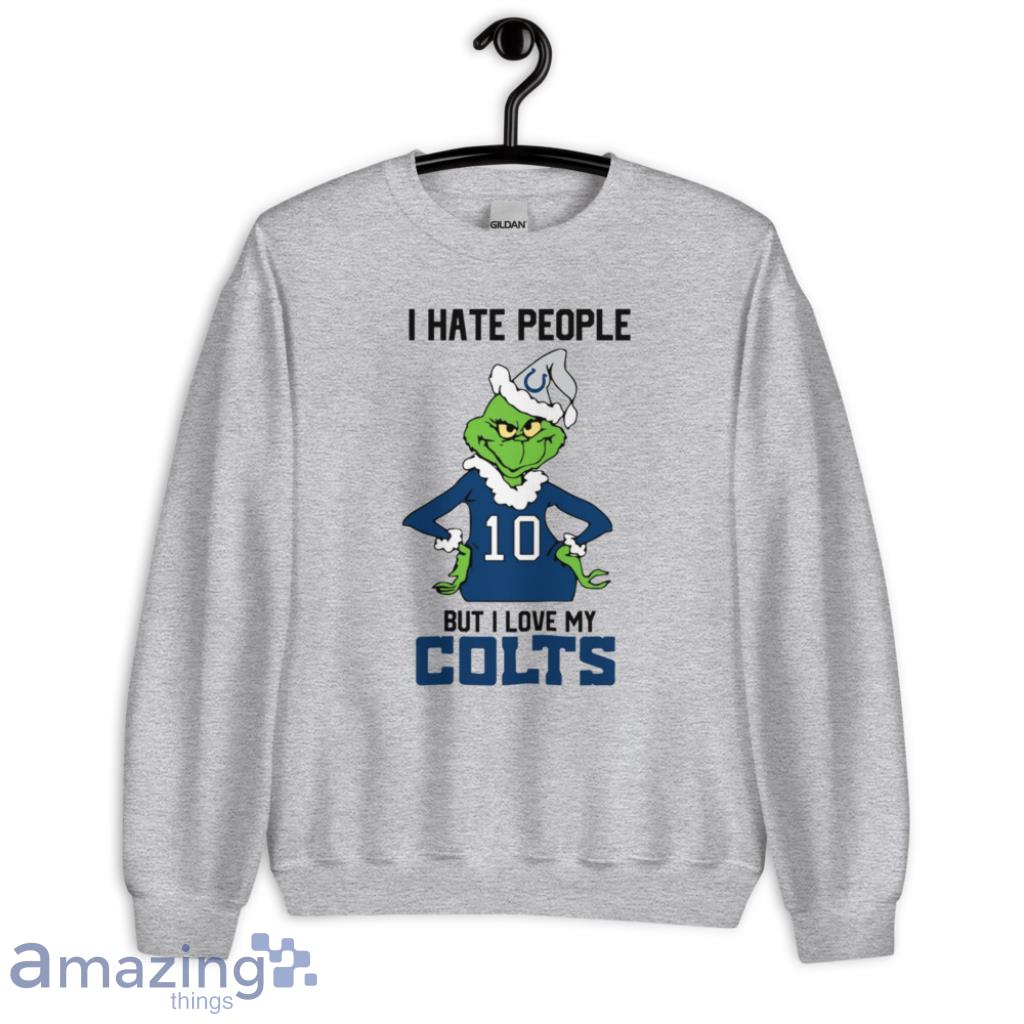 I Hate People But I Love My Colts NFL Christmas Shirt image I Hate People But I Love My Colts NFL Christmas Shirt - Unisex Heavy Blend Crewneck Sweatshirt