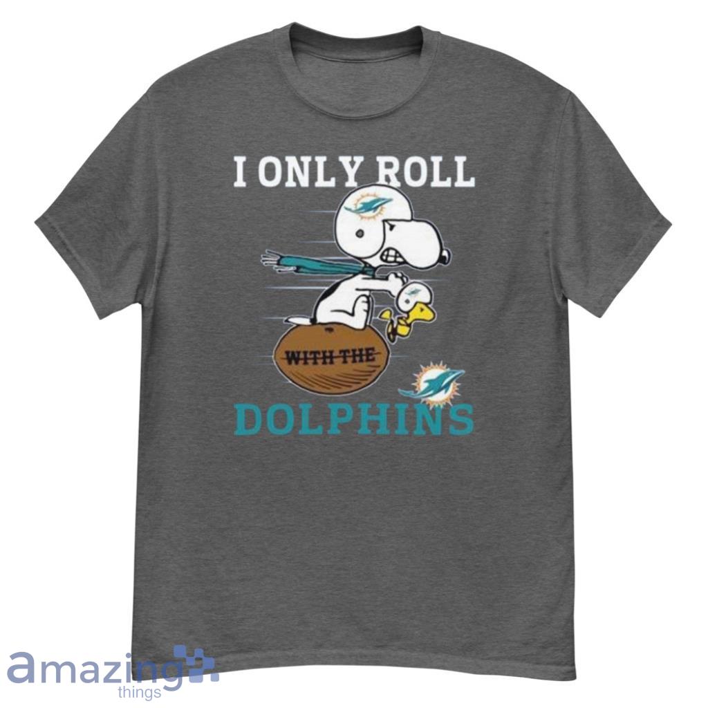 I Only Roll Miami Dolphins NFL Merry Christmas Shirt - G500 Men’s Classic T-Shirt-1