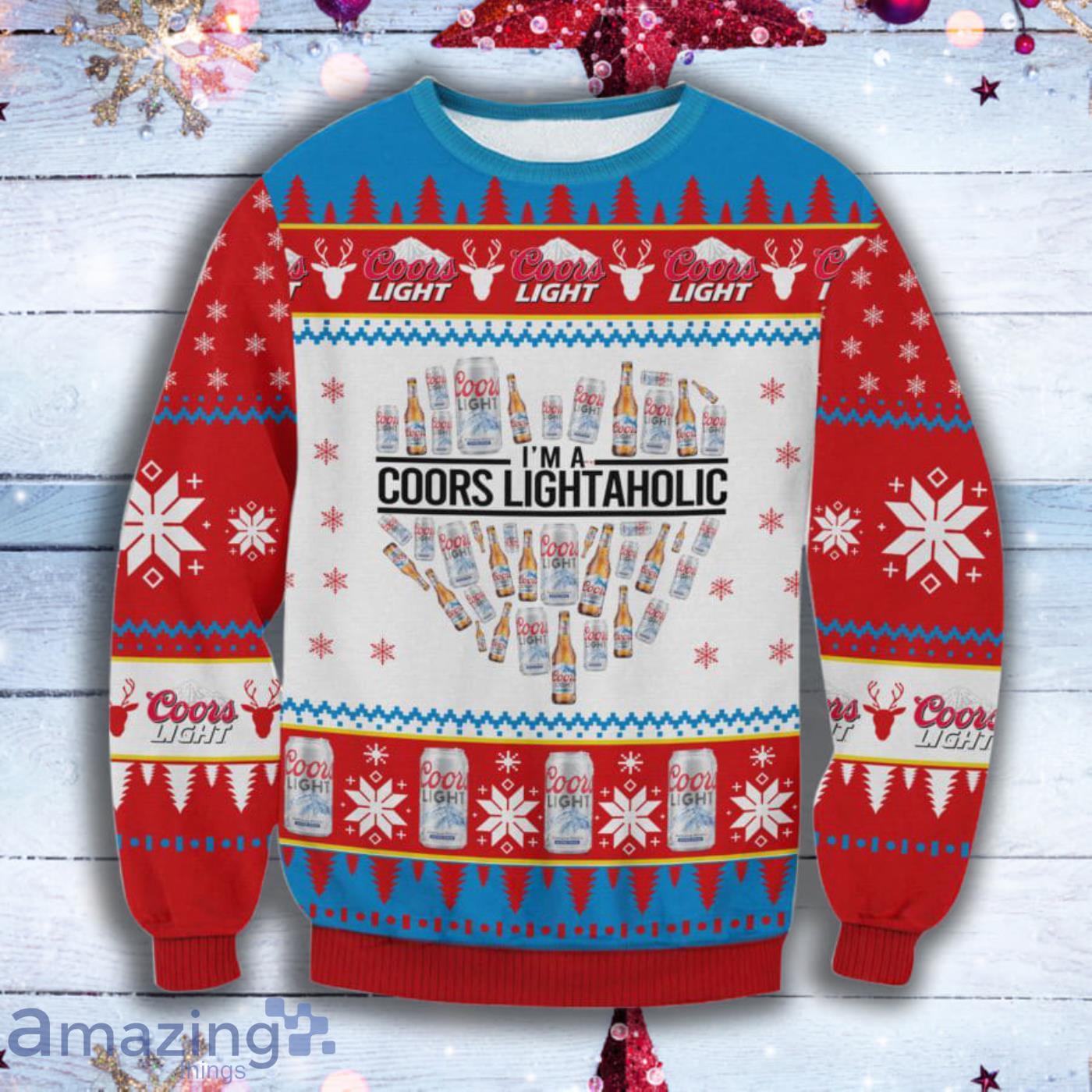 Im A Coors Light Holic Full Print Christmas Ugly Sweater Product Photo 1