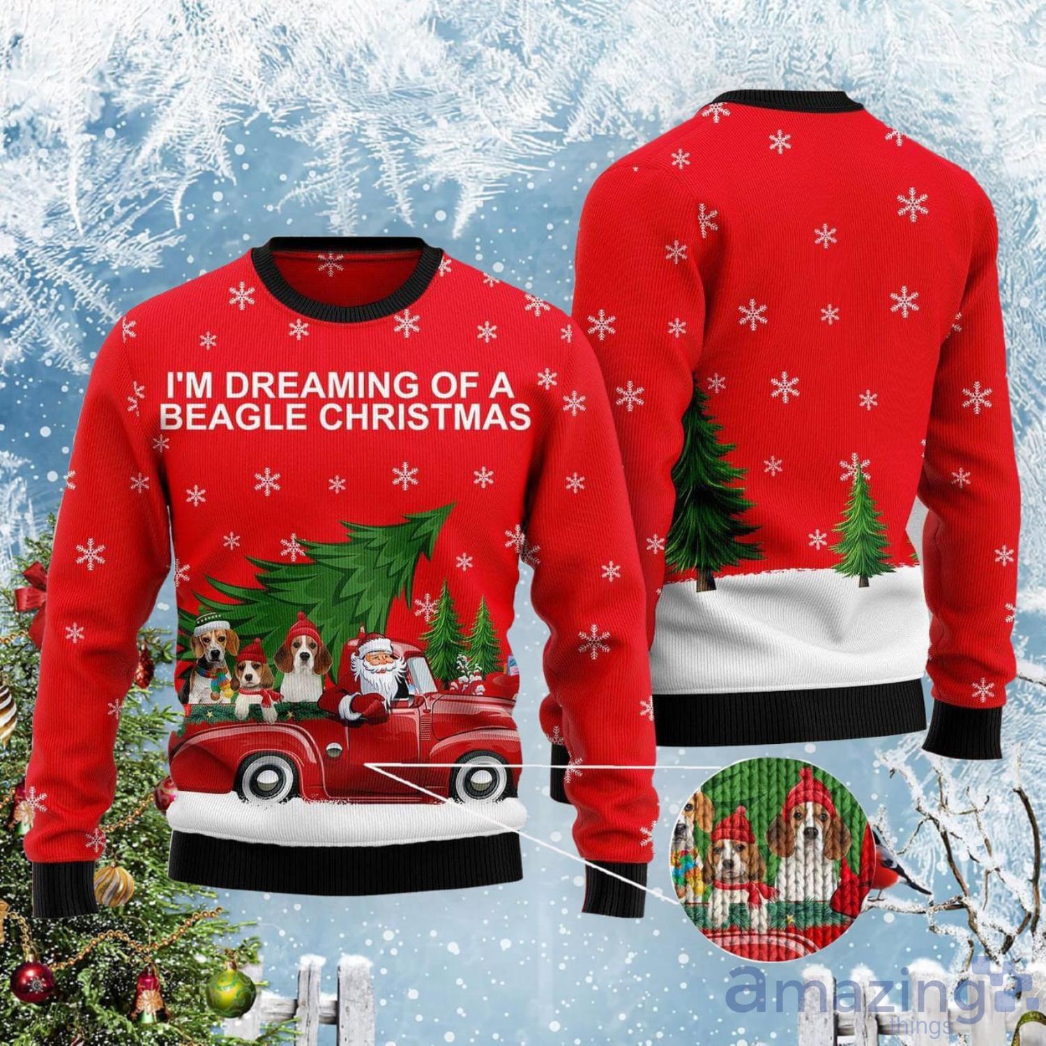 I'm Dreaming Of A Beagle Christmas Funny Ugly Christmas Sweater Product Photo 1