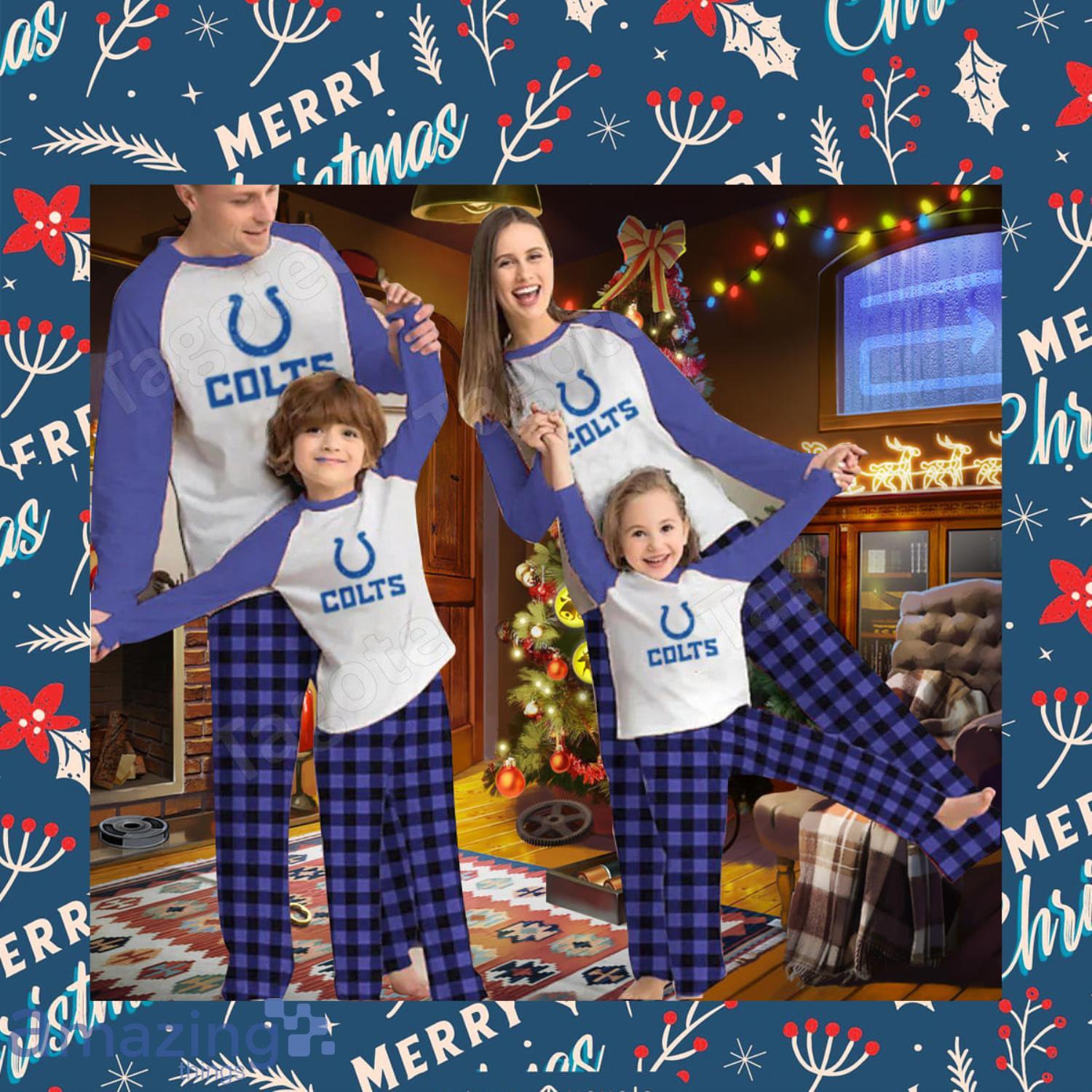 Indianapolis Colts NFL Christmas Plaid Family Pajamas Set Gift For