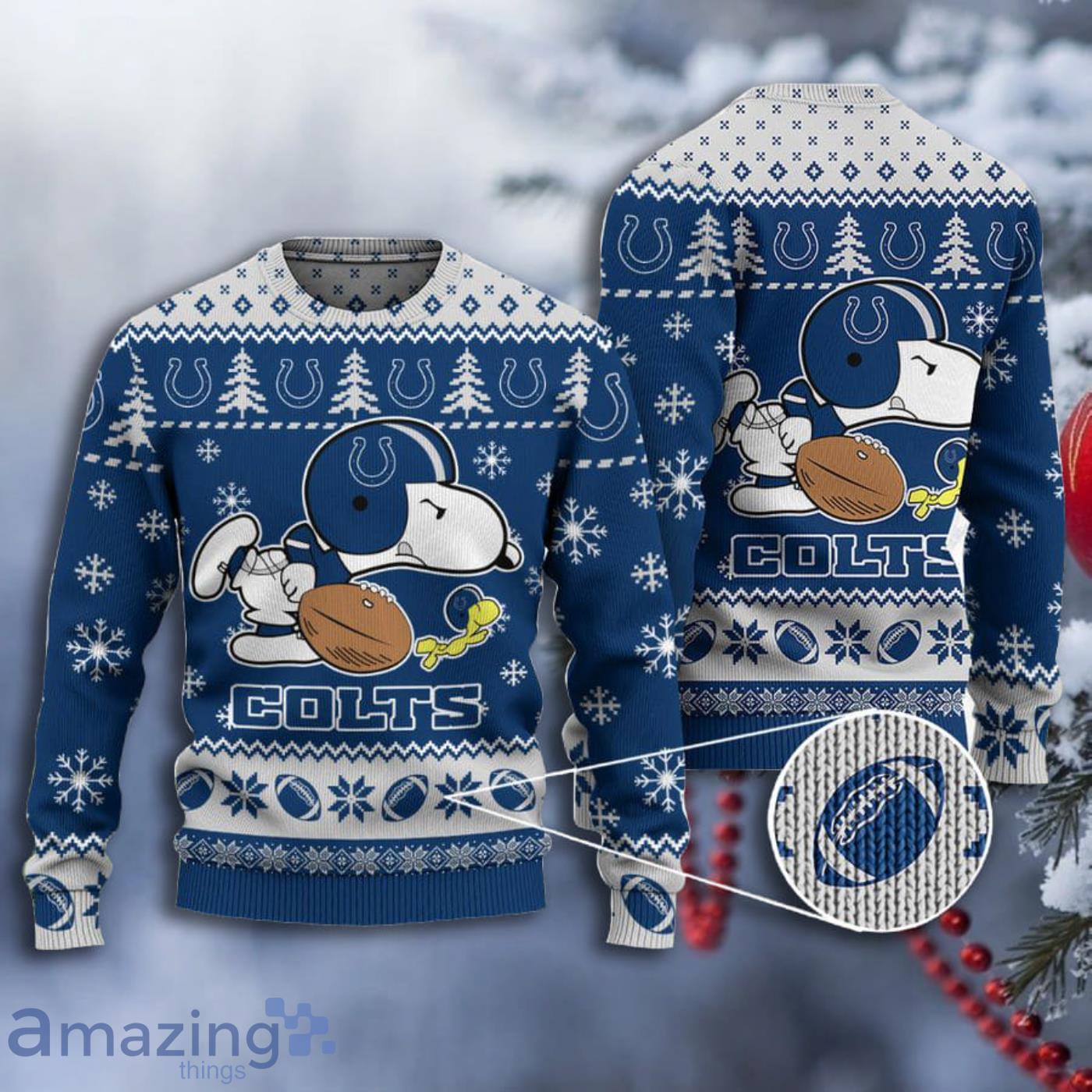 NFL Indianapolis Colts Custom Name Number Ugly Christmas Sweater