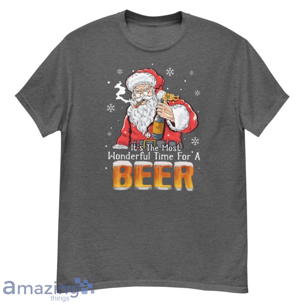It’s The Most Wonderful Time For A Beer Santa Claus Christmas Shirt - G500 Men’s Classic T-Shirt-1
