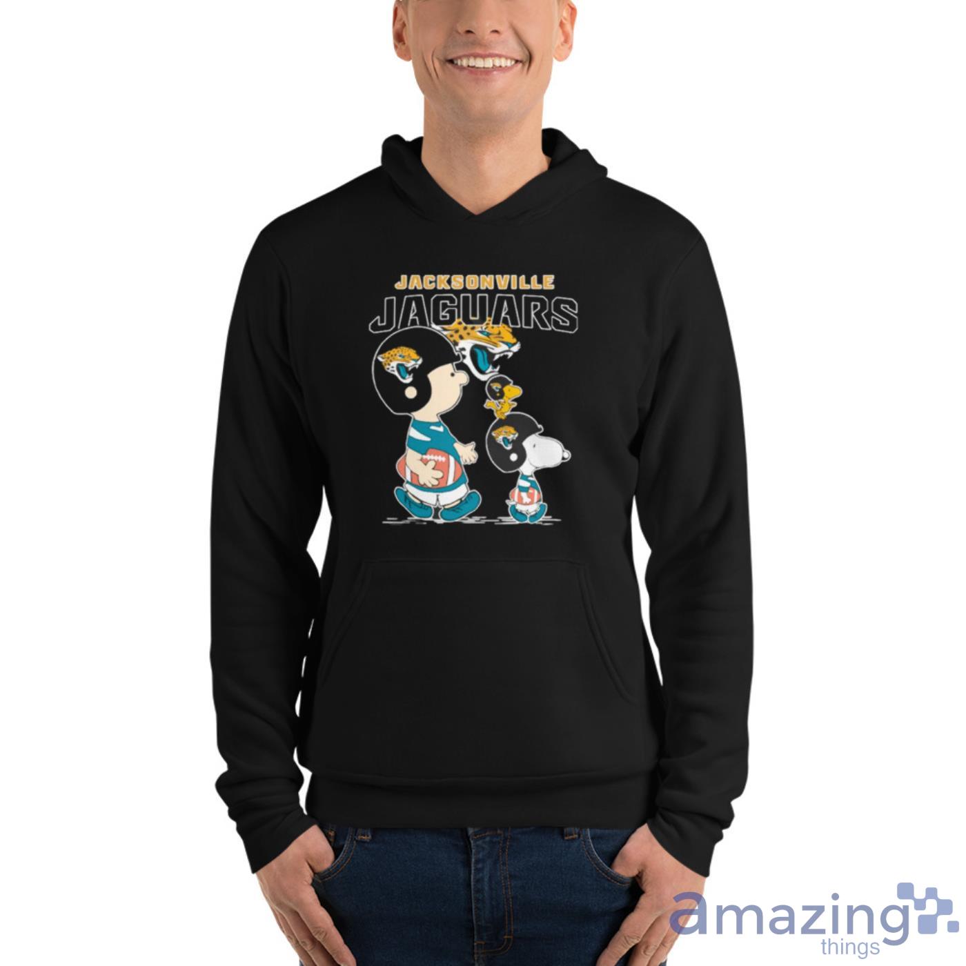 Jacksonville Jaguars Let's Play Football Together Snoopy NFL Women's V-Neck  T-Shirt 