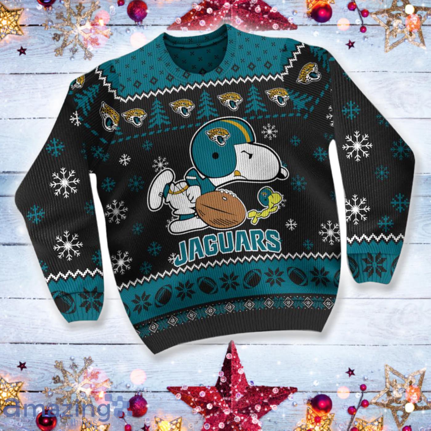 Jacksonville Jaguars Snoopy NFL Christmas Ugly Sweater Gift For Fans Product Photo 1