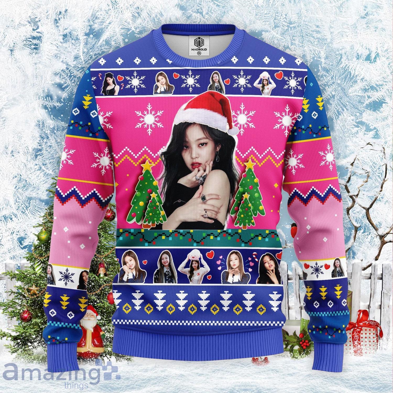 Jenny Black Pink Cute Christmas Gift Ugly Christmas Sweater Product Photo 1