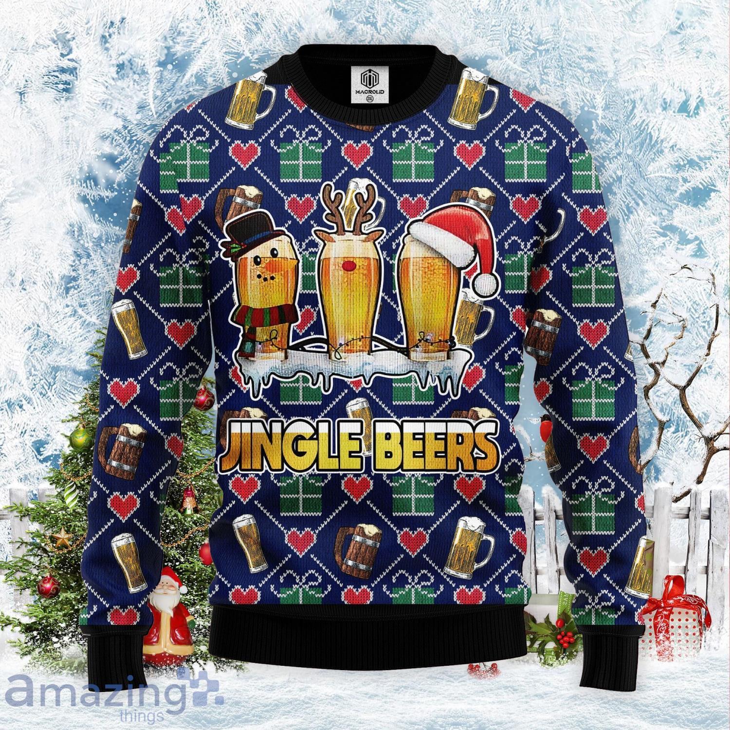 Jingle Beer Cute Christmas Gift Ugly Christmas Sweater Product Photo 1 Jingle Beer Cute Christmas Gift Ugly Christmas Sweater Product Photo 1