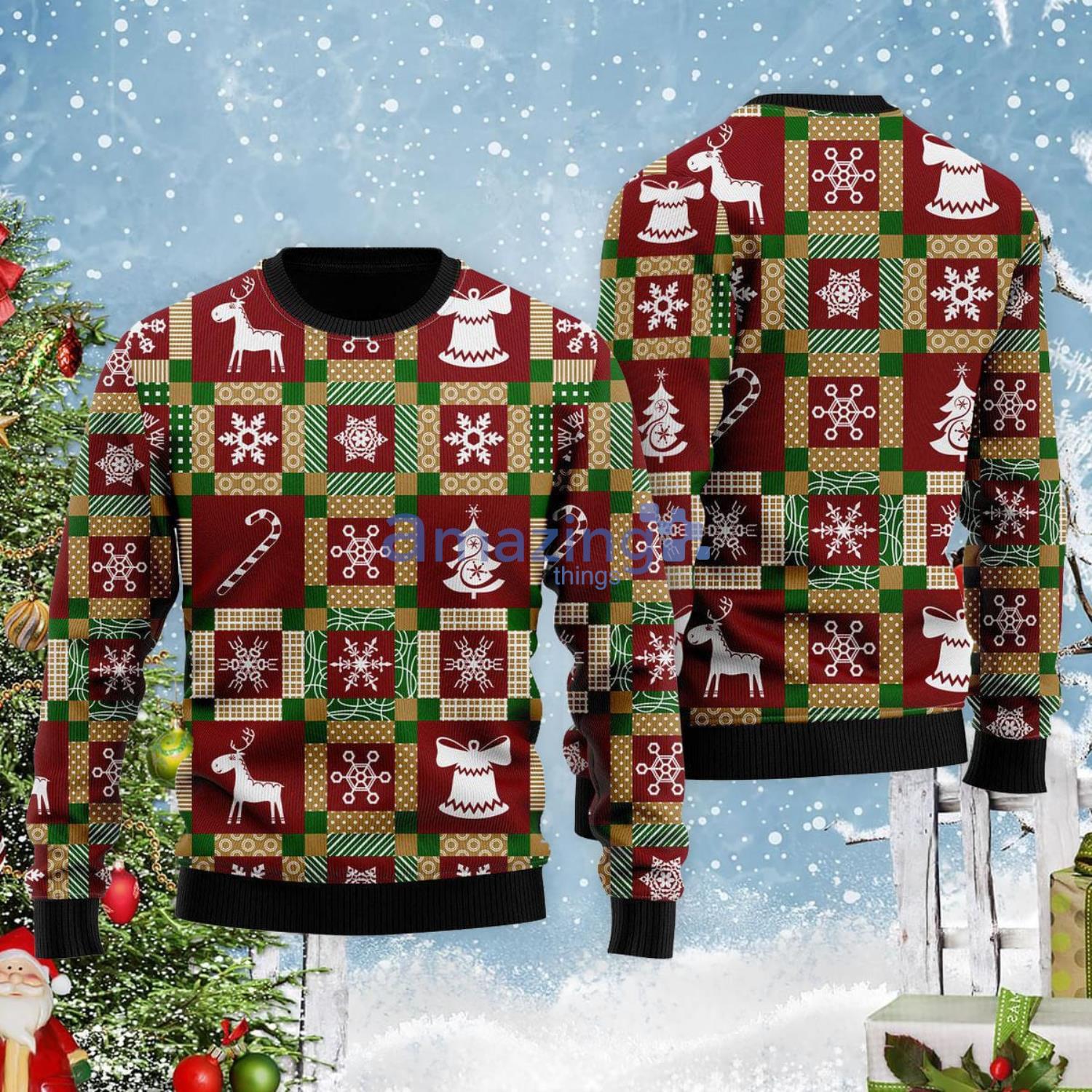 Jingle Bell Merry Christmas Gift Ugly Christmas Sweater Product Photo 1