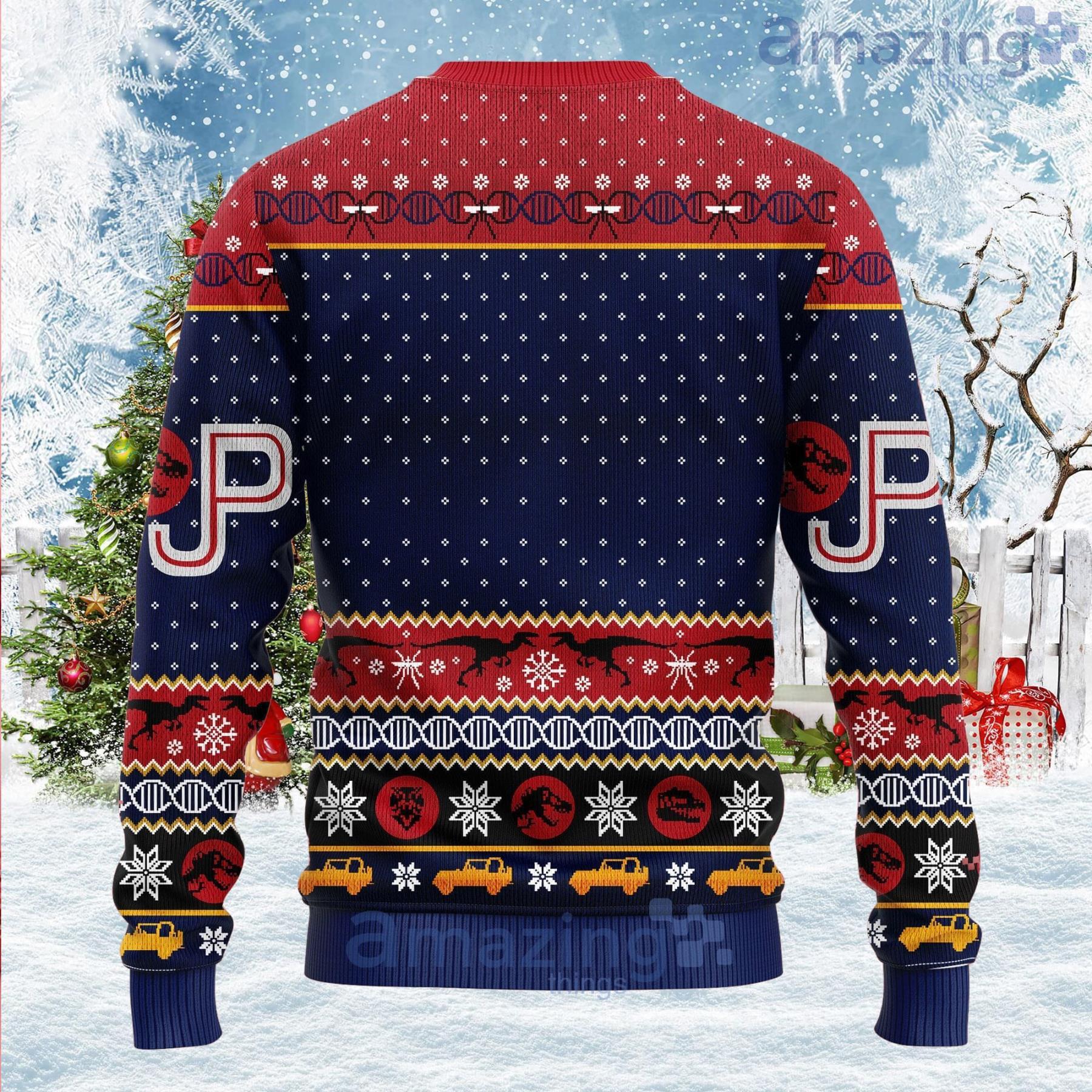 Jurrasic Park Christmas Gift Ugly Christmas Sweater image Jurrasic Park Christmas Gift Ugly Christmas Sweater Product Photo 2