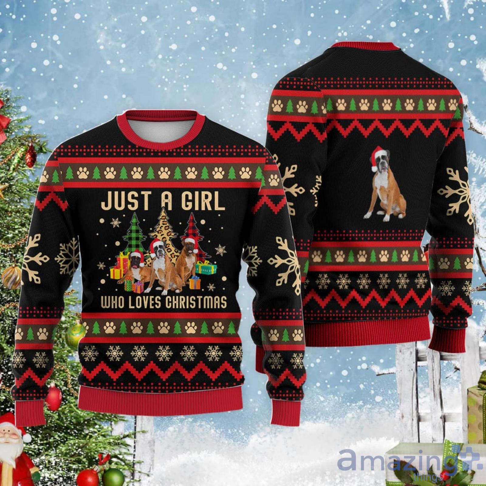 Boxer dog xmas on sale jumper