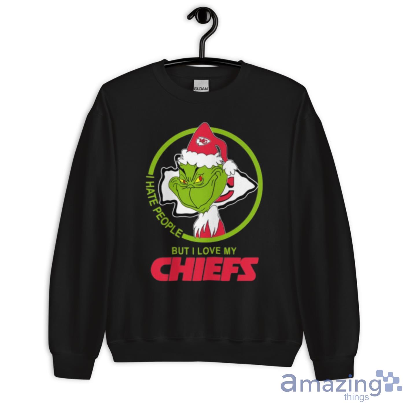 Chiefs Christmas Sweater Grinch Santa Hat Kansas City Chiefs Gift