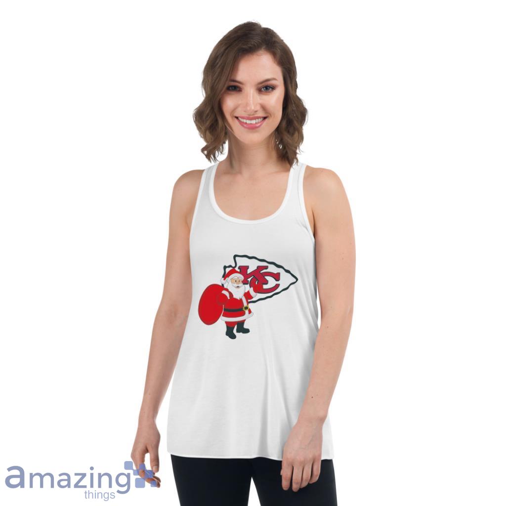 Kansas City Chiefs NFL Football Ho Ho Ho Santa Claus Merry Christmas Shirt  Women's T-Shirt