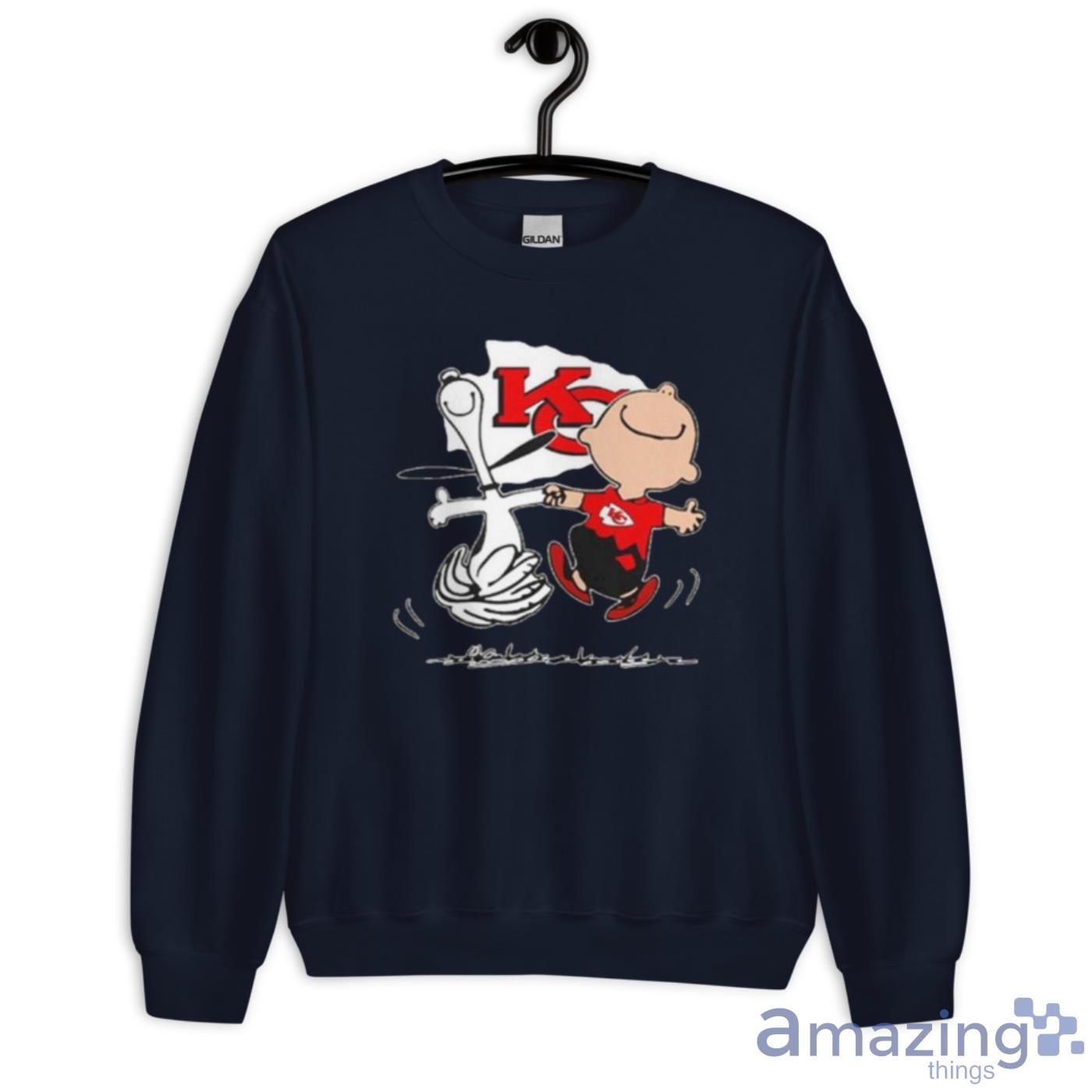 Kansas City Chiefs Snoopy And Charlie Brown Fan T-Shirt - Peanutstee