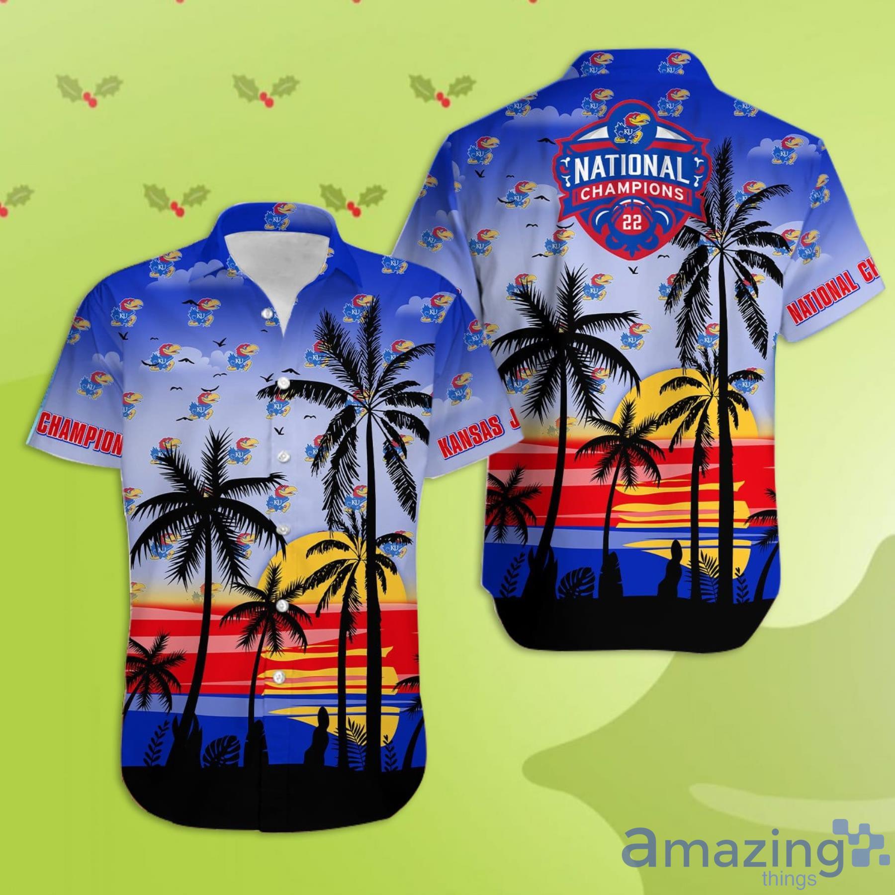Kansas Jayhawks National Champions Hawaiian Shirt For Fans Product Photo 1