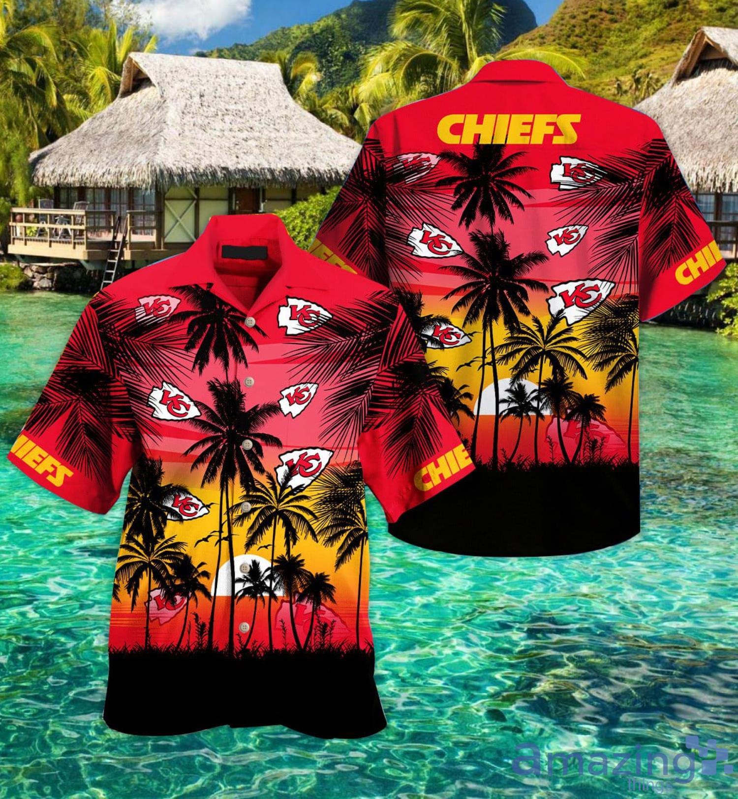 Kc Chiefs Sunset Aloha Hawaiian Shirt