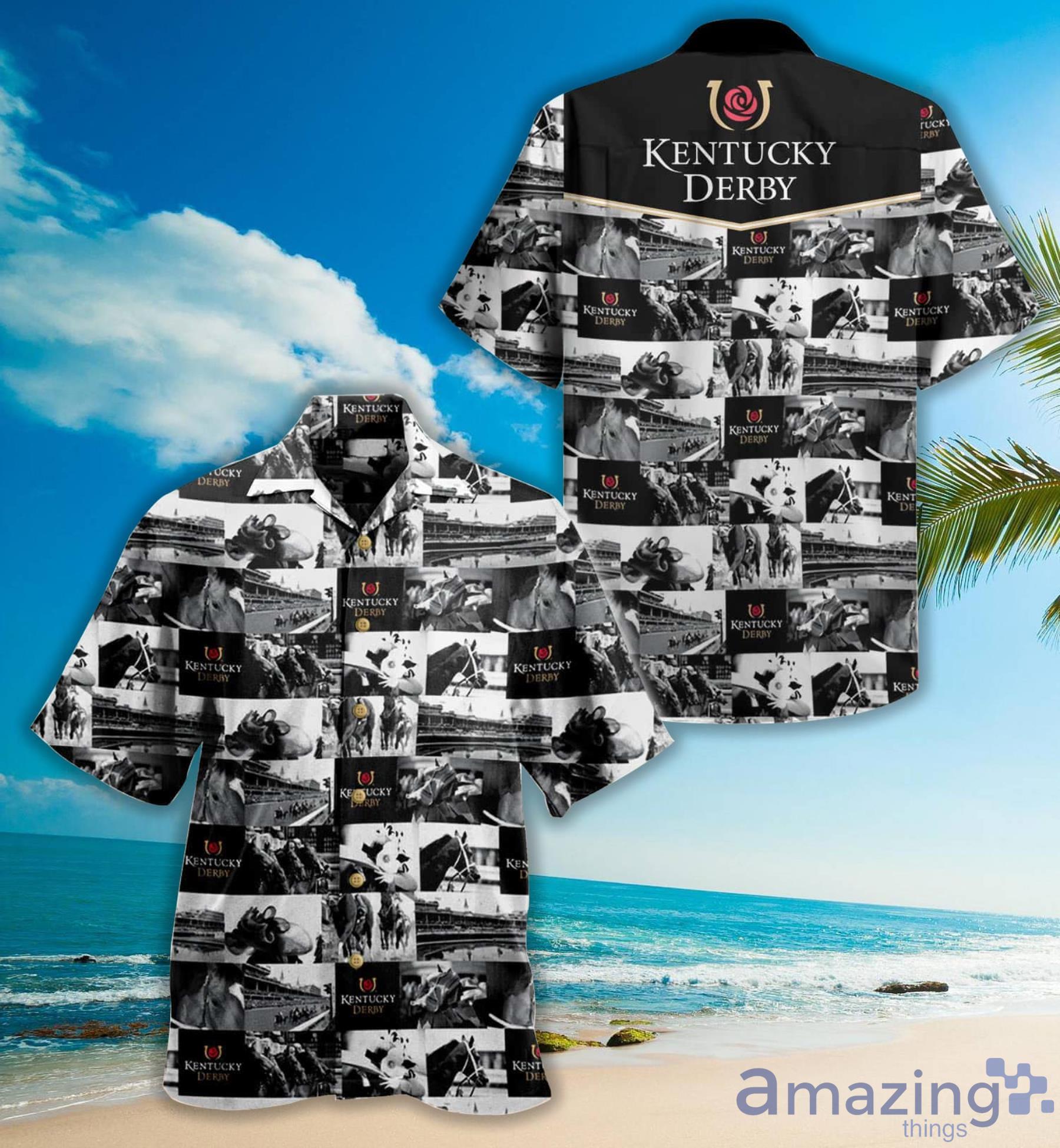 Kentucky Derby Black Hawaiian Shirt Product Photo 1