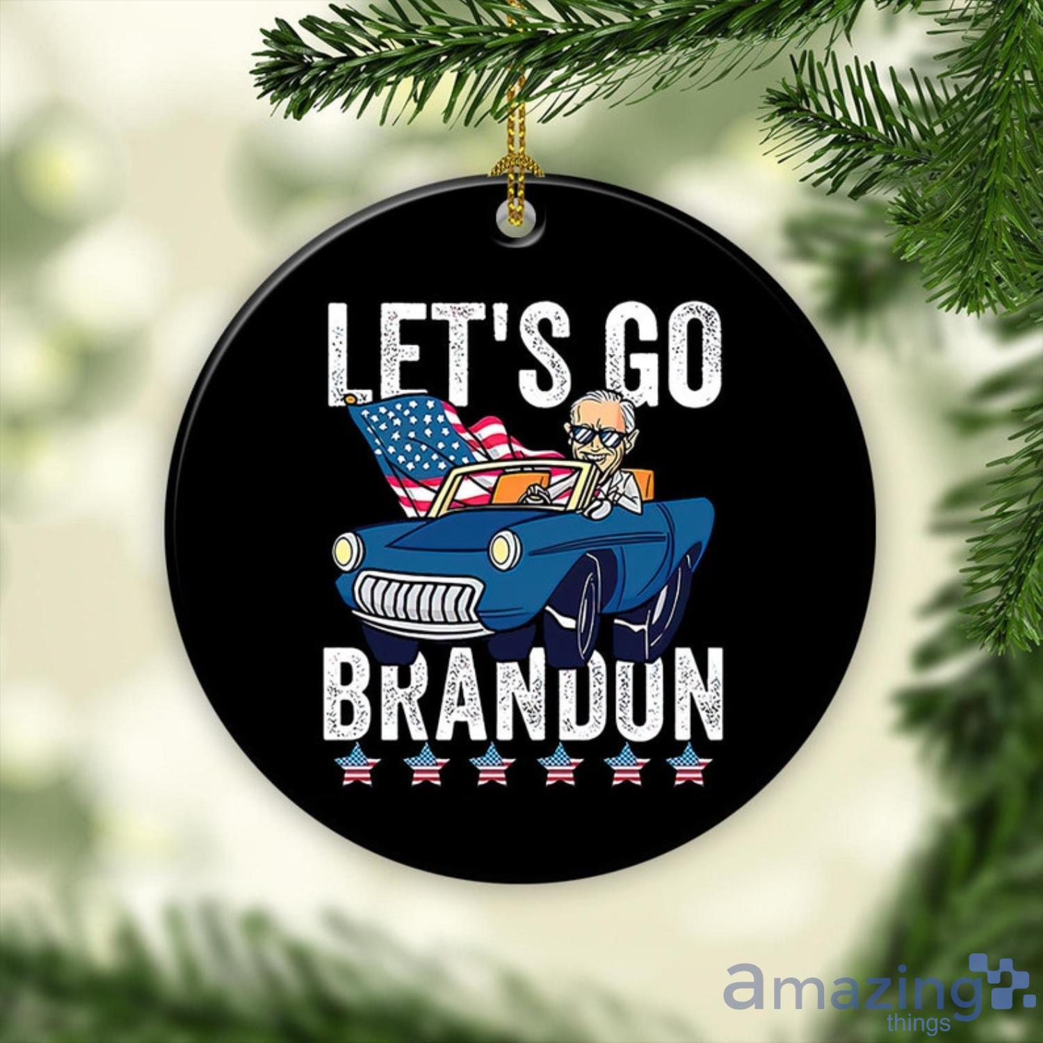 Let's Go Brandon 2022 Christmas Ornament Patriotic Gifts Funny Ornament 2021 Republican Gifts Christmas Tree 2021 Hanging FJB Ornament Product Photo 1