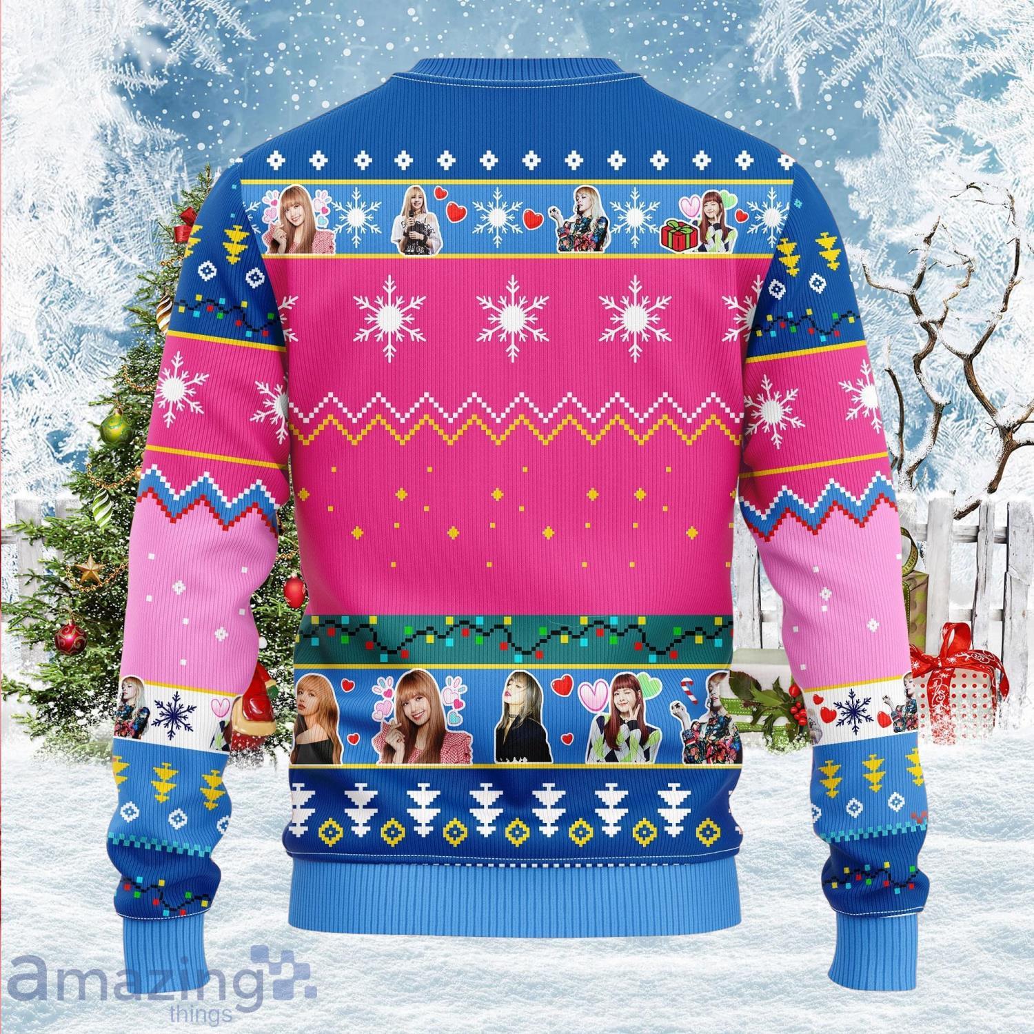 Lisa Black Pink Cute Christmas Gift Ugly Christmas Sweater image Lisa Black Pink Cute Christmas Gift Ugly Christmas Sweater Product Photo 2
