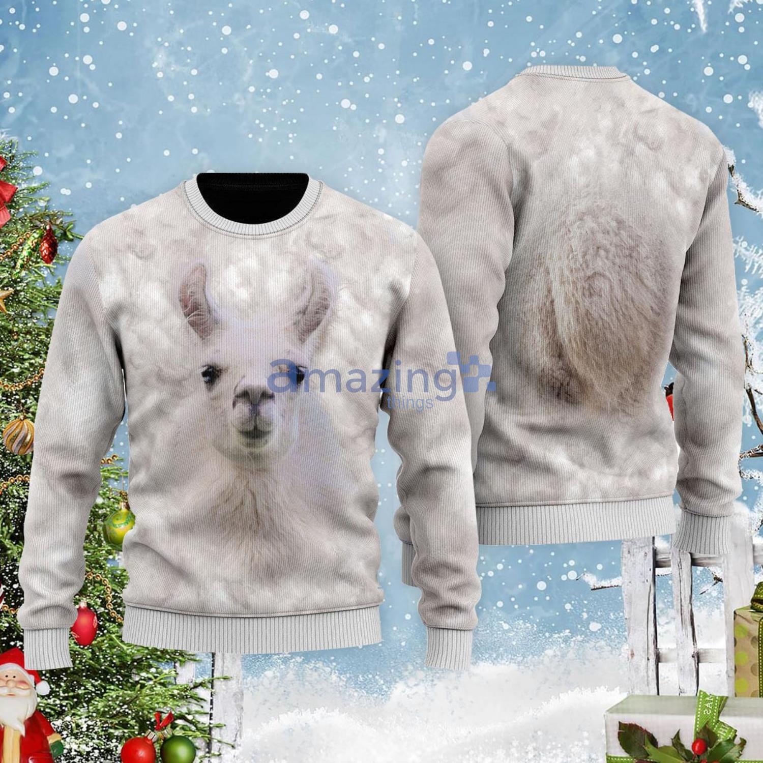 Llama Christmas Gift Ugly Christmas Sweater Product Photo 1