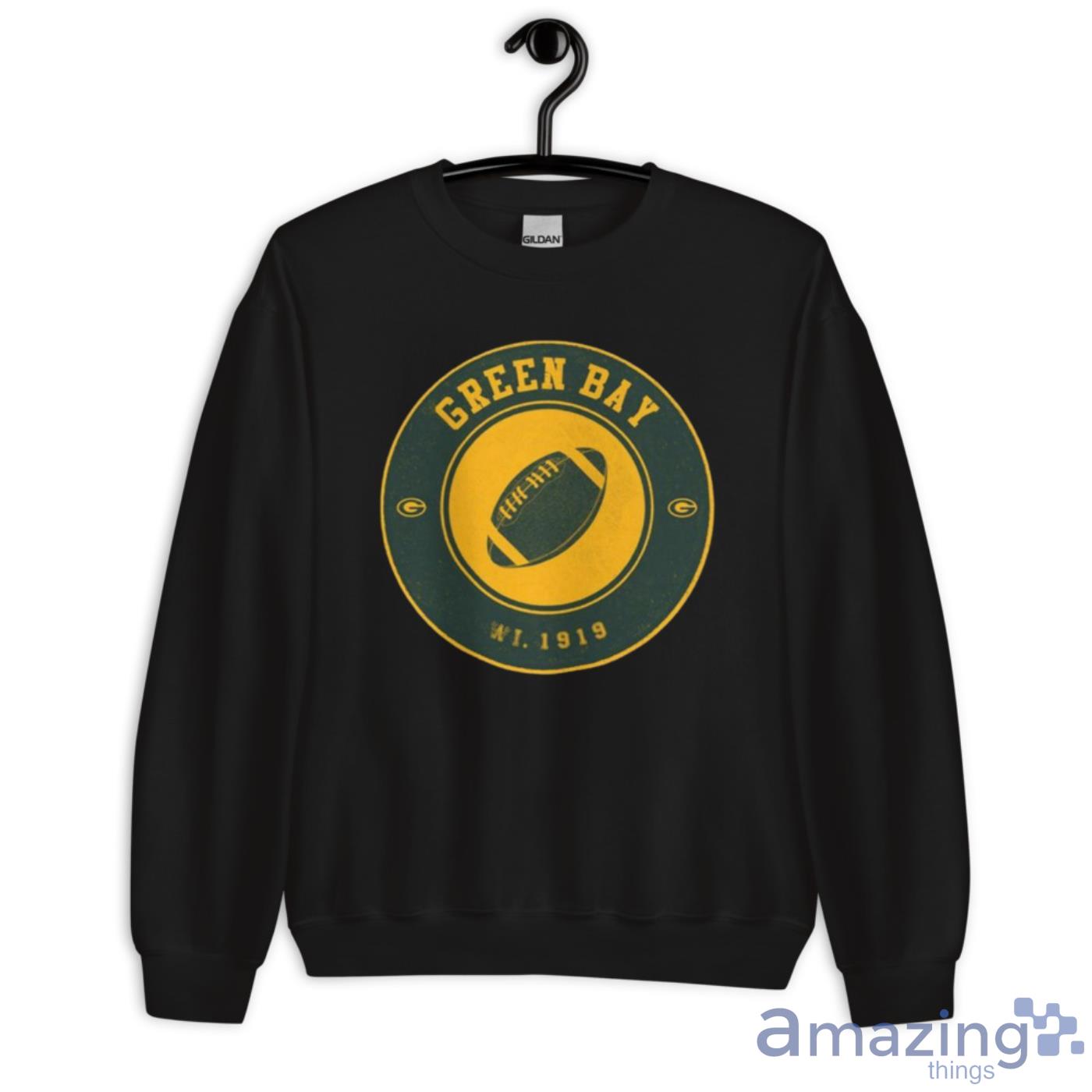 Vintage Green Bay Packers Mens Logo Athletic Grey Long Sleeve