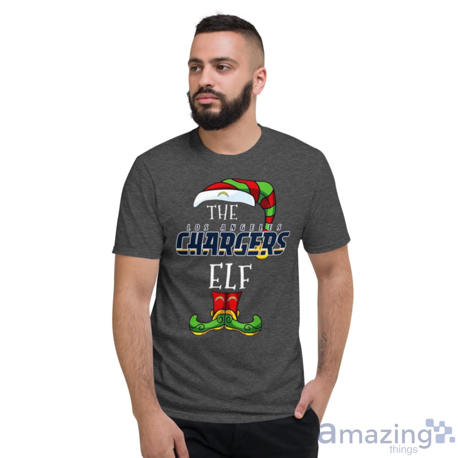 Los Angeles Chargers Christmas Elf Funny Nfl Shirt image Los Angeles Chargers Christmas Elf Funny Nfl Shirt - Short Sleeve T-Shirt-1