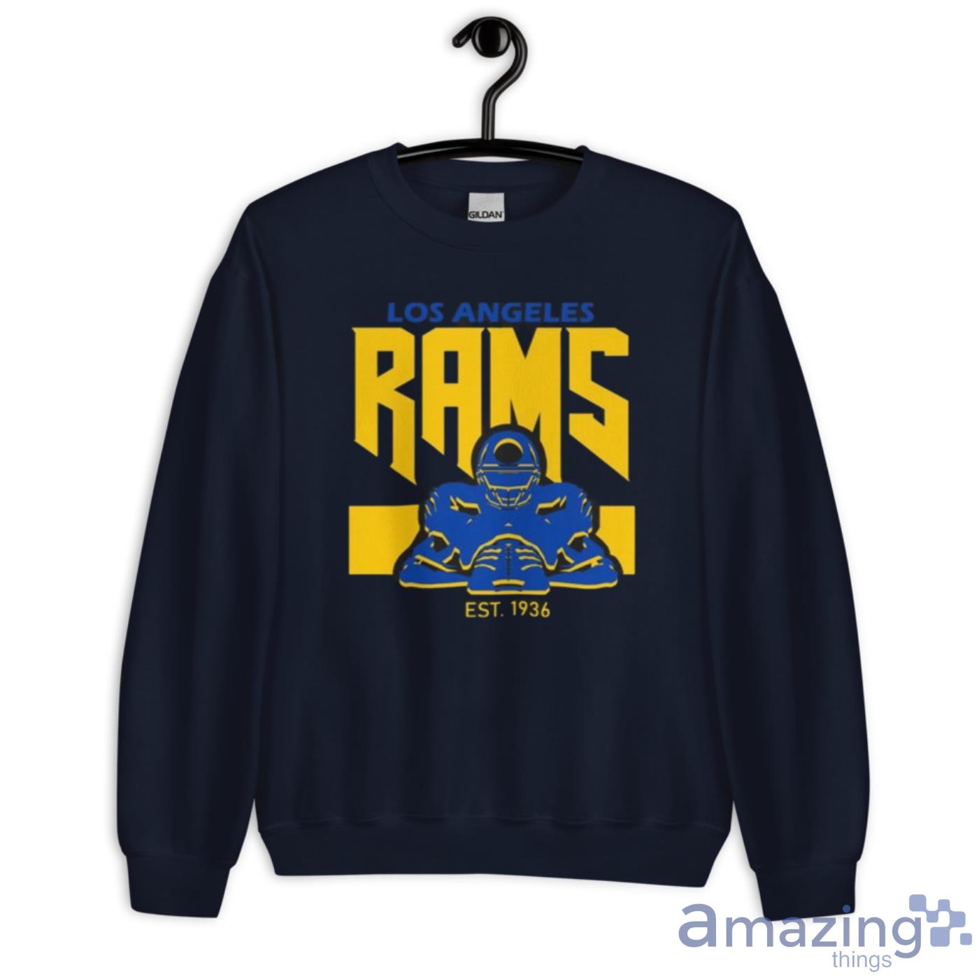 Gildan Los Angeles Rams Pullover Hoodie Ash 3XL