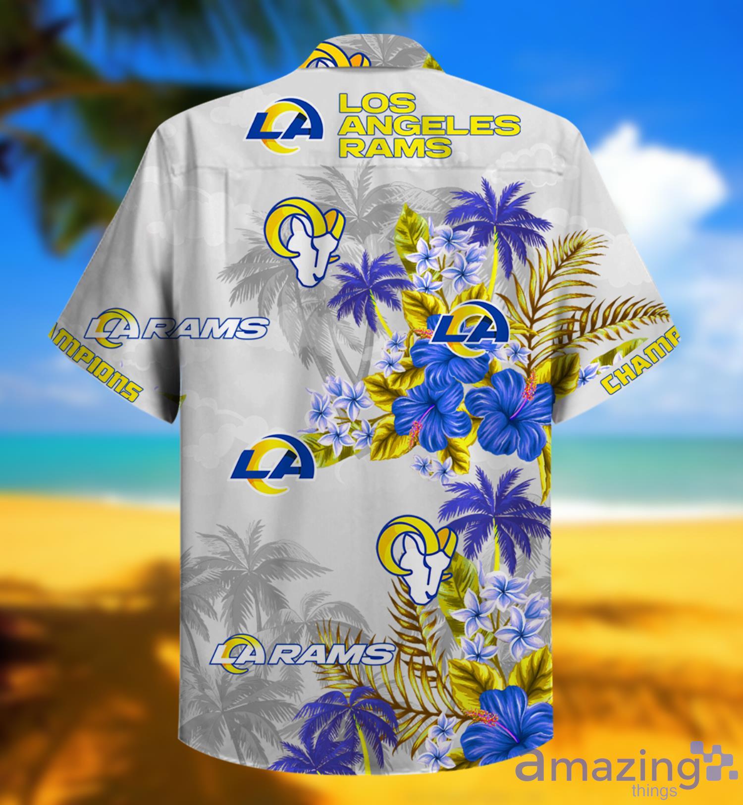 Los Angeles Rams Super Bowl Champions La Rams Tropical Flower Hawaiian Shirt  For Fans