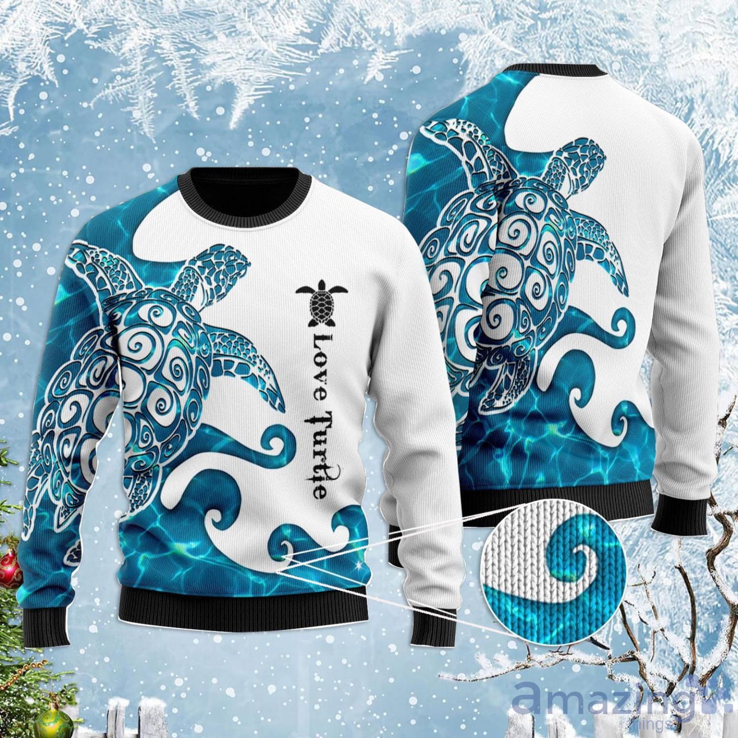 Love Turle Ocean Sea Ugly Sweater Product Photo 1