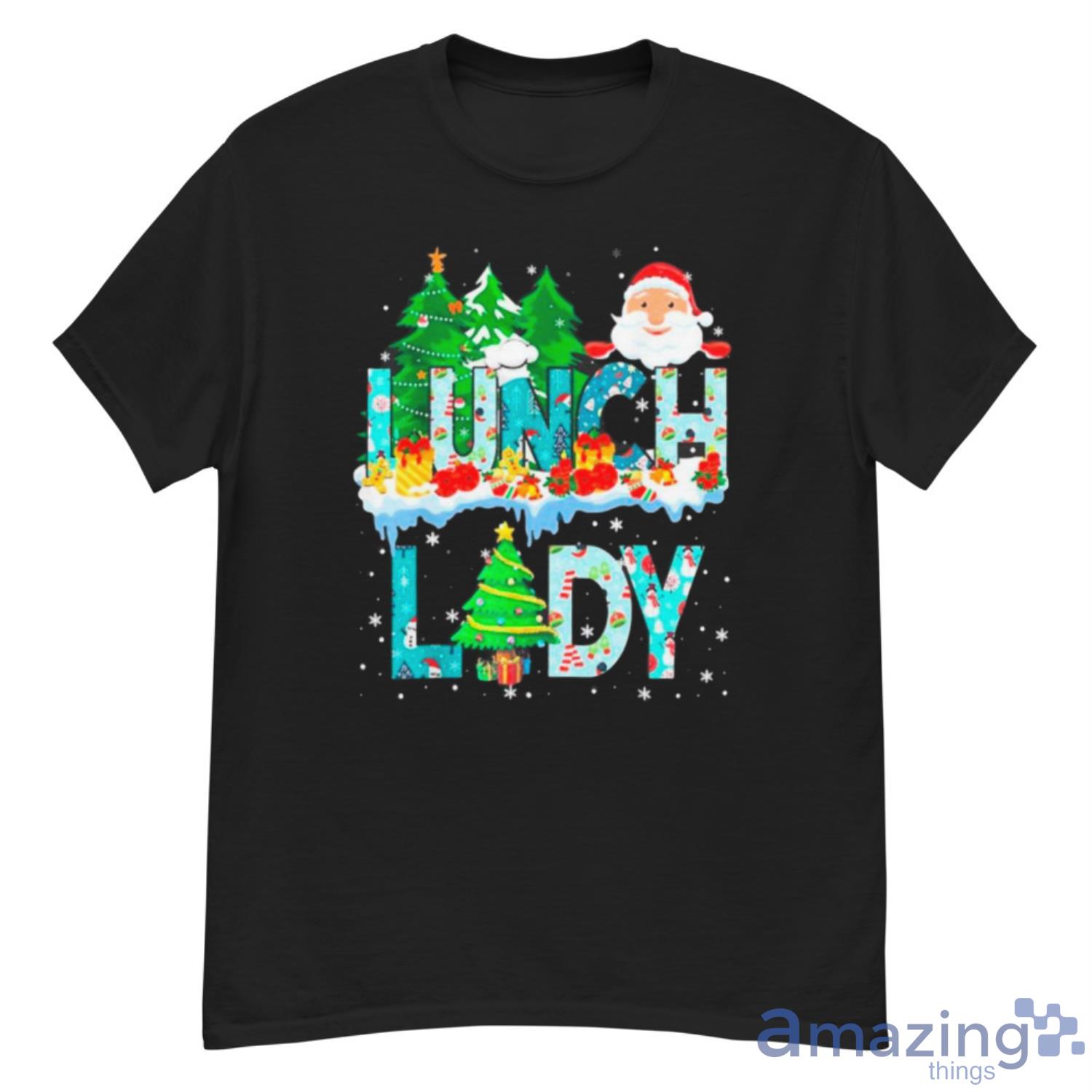 Lunch Lady Christmas Tree Santa Matching Xmas Family Pajama Shirt - G500 Men’s Classic T-Shirt