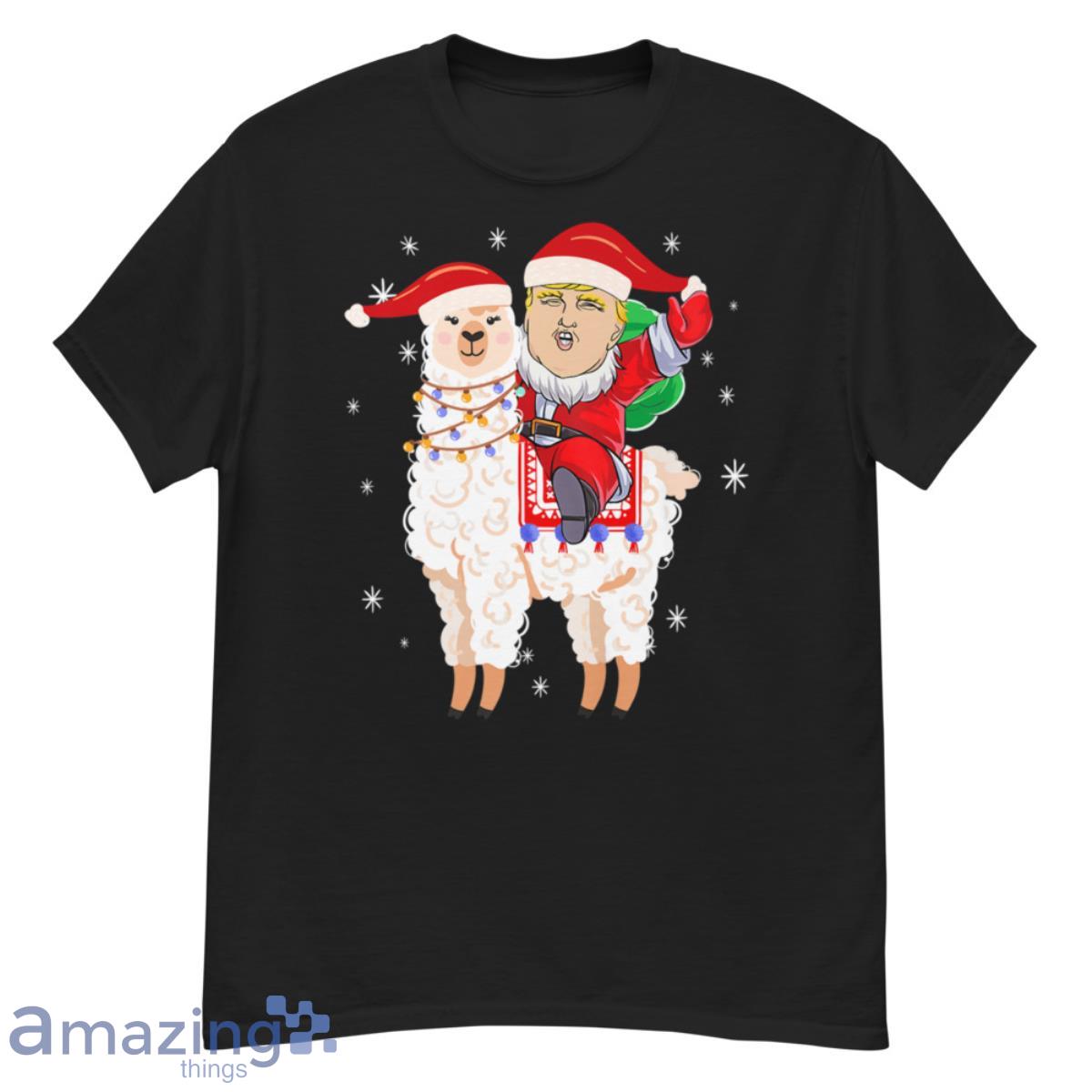 Make Christmas Great Again Santa Trump Ride Llama Xmas Party Shirt image Make Christmas Great Again Santa Trump Ride Llama Xmas Party Shirt - G500 Men’s Classic T-Shirt