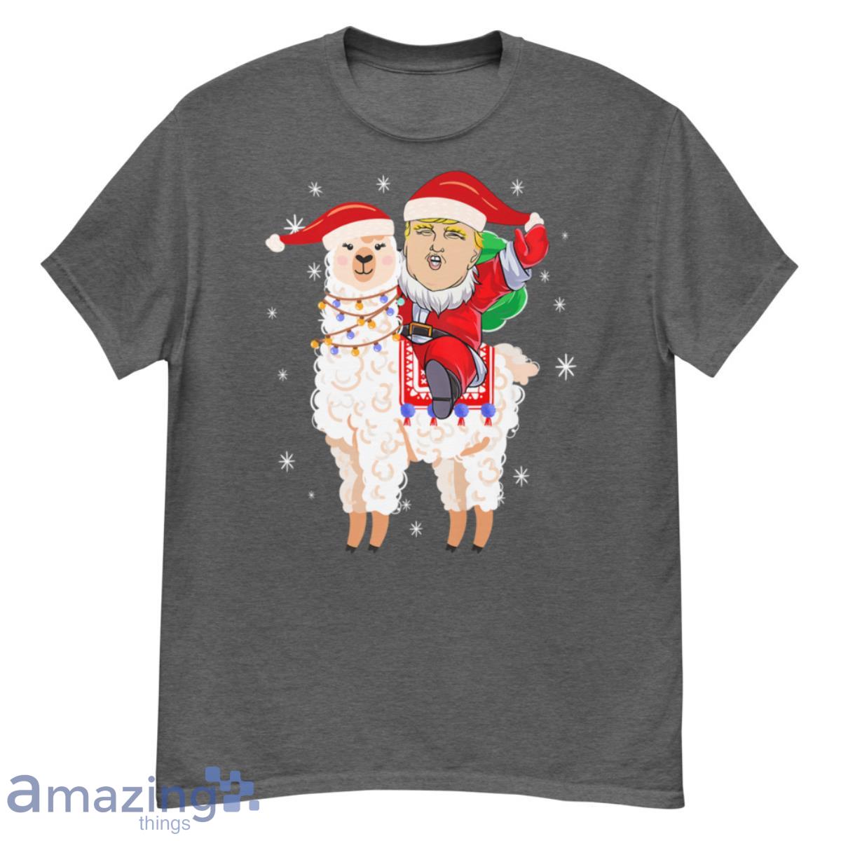 Make Christmas Great Again Santa Trump Ride Llama Xmas Party Shirt - G500 Men’s Classic T-Shirt-1 Make Christmas Great Again Santa Trump Ride Llama Xmas Party Shirt - G500 Men’s Classic T-Shirt-1