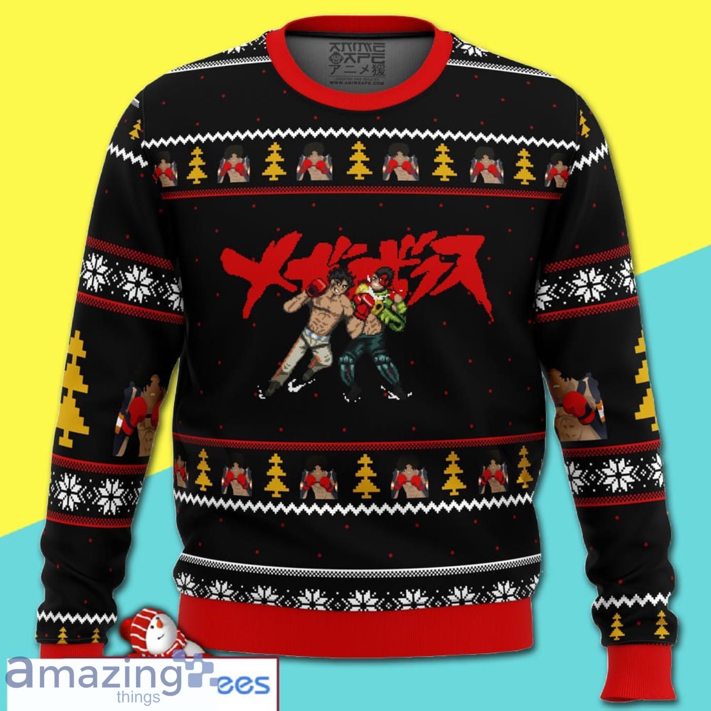 Megalo Box Sprites All Over Print Ugly Christmas Sweater Sweatshirt Product Photo 1