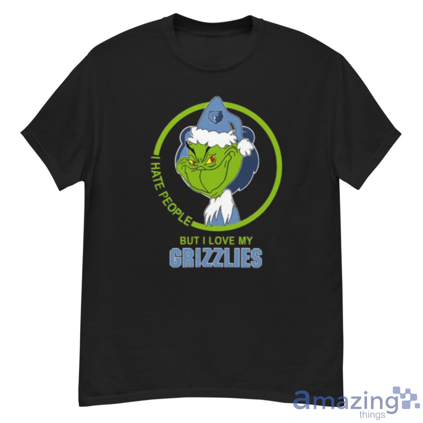 Memphis Grizzlies NBA Christmas Grinch I Hate People But I Love My Favorite Basketball Team Shirt - G500 Men’s Classic T-Shirt
