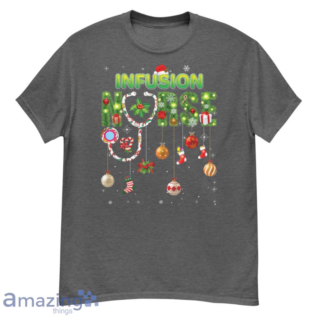 Merch_Christmas Infusion Nurse Pine Tree Xmas Ornament Sweater T-Shirt - G500 Men’s Classic T-Shirt-1
