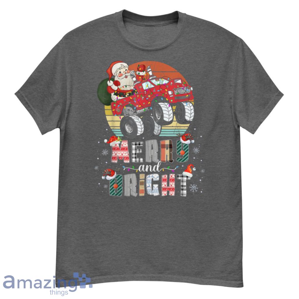 Merch_Merry And Bright Christmas Lights Xmas Tree Funny Holiday T-Shirt - G500 Men’s Classic T-Shirt-1