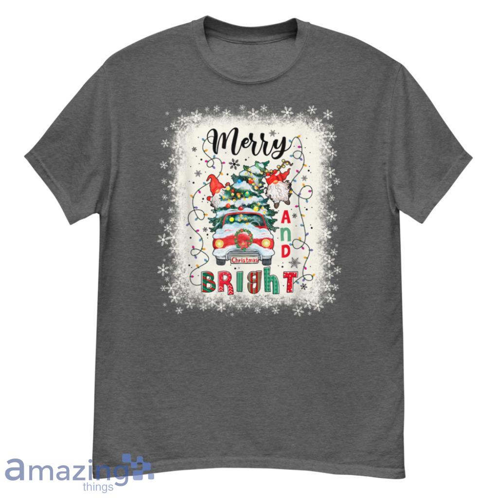 Merch_Merry And Bright Christmas Lights Xmas Tree Funny Holiday T-Shirt1 - G500 Men’s Classic T-Shirt-1