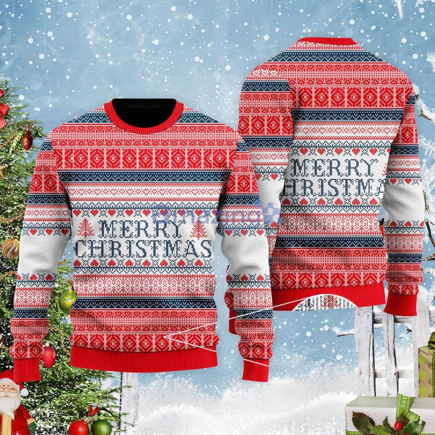 Merry Christmas Sleigh It Christmas Gift Ugly Christmas Sweater Product Photo 1