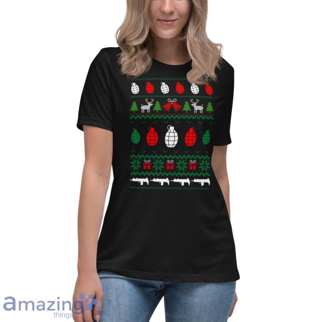 Merry ChristmasTactical Sweatshirt image Merry ChristmasTactical Sweatshirt - Womens Relaxed Short Sleeve Jersey Tee