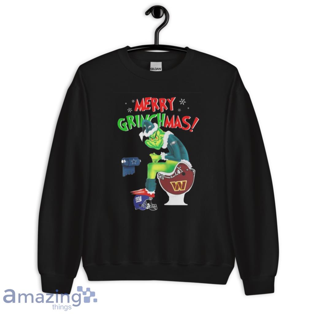 Official Merry Grinchmas The Grinch Philadelphia Eagles Dallas Cowboys  toilet paper Christmas T-shirt - Rosita Deal