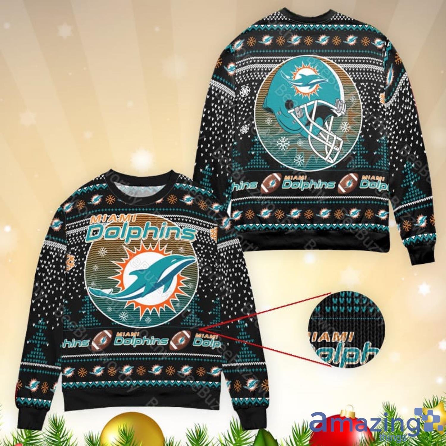 Miami Dolphins Fans Ugly Christmas Sweaters Product Photo 1
