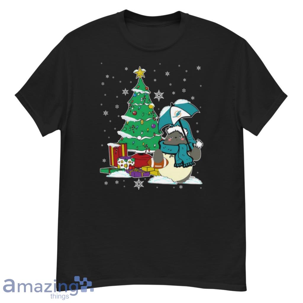 Miami Dolphins NFL Football Cute Tonari No Totoro Christmas Sports T-Shirt