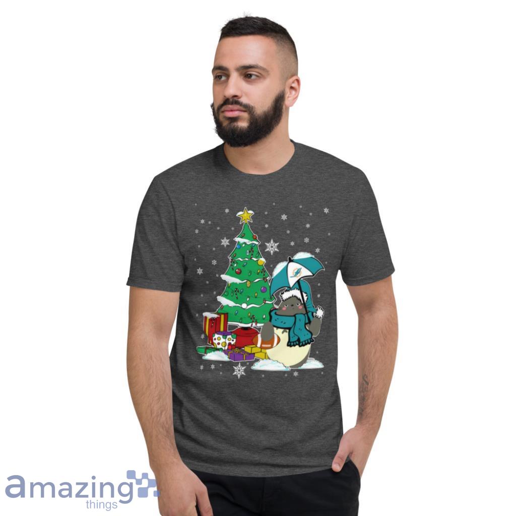 Miami Dolphins NFL Football Cute Tonari No Totoro Christmas Sports T-Shirt