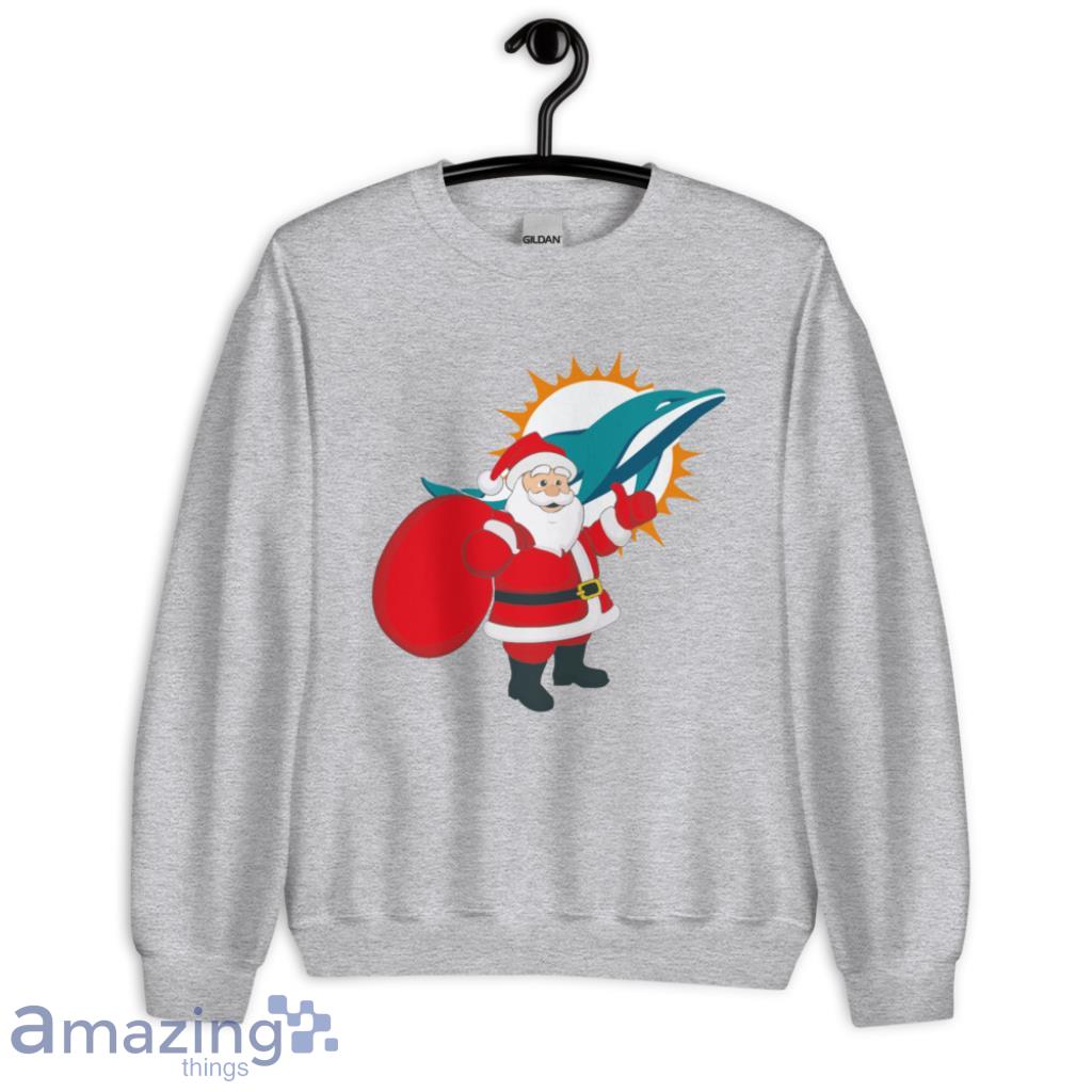 Vintage Dolphins Sweater Santa Claus Miami Dolphins Christmas Gift