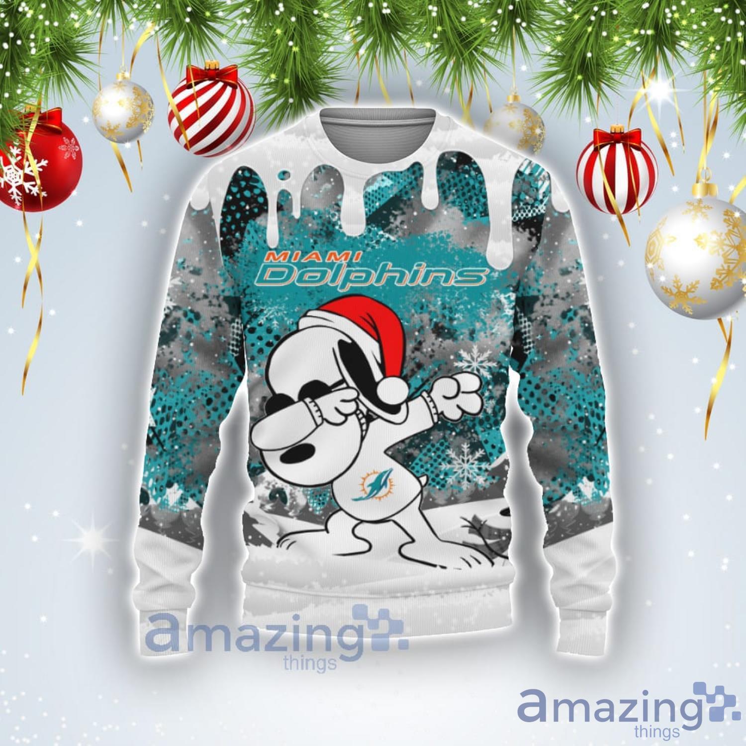 NFL Miami Dolphins Snoopy Ugly Christmas Sweater - The best gifts are made  with Love