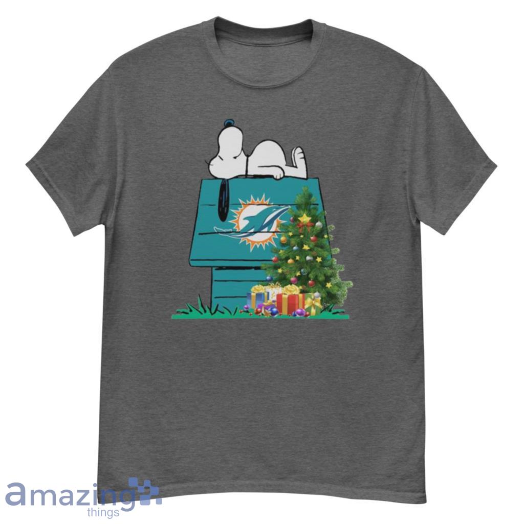 Miami Dolphins Snoopy NFL Christmas Shirt - G500 Men’s Classic T-Shirt-1