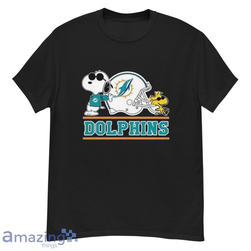 Miami Dolphins Snoopy All Over Printed 3D T-Shirt Hoodie Sweatshirt Bomber  For Sport Fans